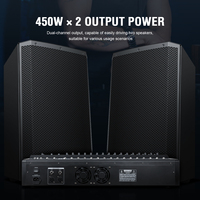 Gooermi DMT16 350W Amplificateur de puissance audio 16 canaux avec réverbération, 99 DSP, interface USB, impédance 8ohm 4ohm, boîtier métallique