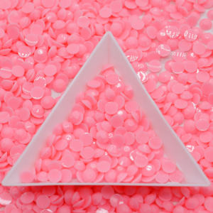 Xulin 3mm 4mm 5mm nuevo Macaron Color Flatback Macaron Baby Pink Jelly resina Rhinestone para vaso DIY - Product Image 4