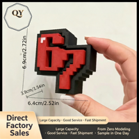 Porte-clés Fidget Clicker Pixel 67 imprimé en 3D, jouet sensoriel à presser le numéro 67, PLA EDC, anti-stress, pendentif de sac, Clickers 3D