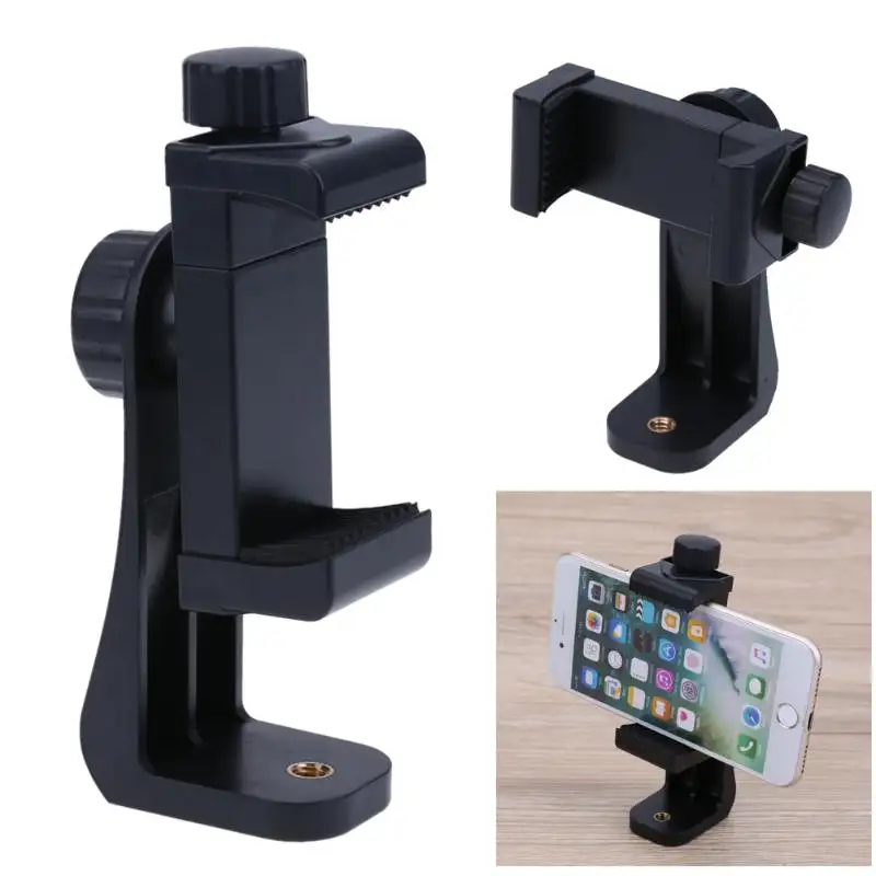 Universal 1/4 Schraube 360 Grad drehbarer Mobilclamp Sendung Halterung Telefon-Clip-Halter für Stativ Monopod Selfie-Stick