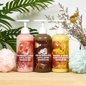 Bagnodoccia Esfoliante Idratante con Etichetta Personalizzata (Pesca Fragola/Mango Banana/Caffè Cocco) + Pallina Schiumogena Omaggio Basso MOQ - Product Image 1