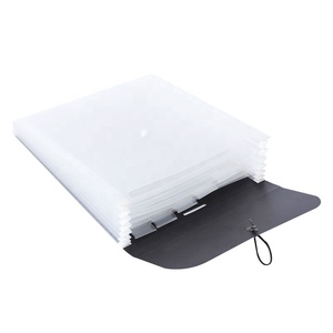 Custom A3/A4 Pocket espansiva chiara Clip per organo capovolto copertura rotonda fibbia per ufficio forniture PP <span class=keywords><strong>pacchetto</strong></span> - Product Image 5