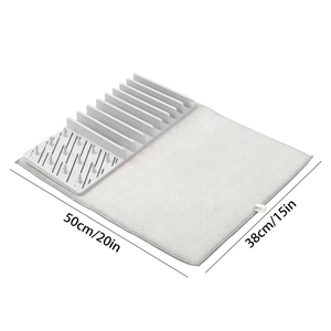 Foldable Dish Drying Mat Heat Insulation Space-Saving Insulated Soft Rubber <b>Protector</b> Mat <b>Table</b> Kitchen Accessories - Product Image 1