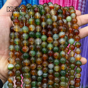 ลูกปัดหินโมรานกยูงสีเขียวย้อมสี<span class=keywords><strong>4mm</strong></span> 6mm 8mm 10mm 12mm หินโมรานกยูงทรงกลมหลวมเรียบสำหรับทำเครื่องประดับ - Product Image 4