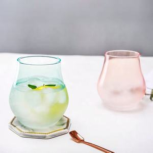 Summer Gradient Color 350ml Ligero Egg Cup Lovely Whisky Glass con mango para el hogar Vaso de chupito de vino - Product Image 6