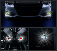 TCYATO Phares LED de Voiture 3,5 Pouces Modifiés, Feux Anti-Brouillard Avant Dynamiques, Yeux d'Ange et Yeux de Diable, 82 Modes, Contrôle par Application, pour Voitures