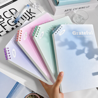 Carnet à feuilles mobiles personnalisé OEM ODM, agenda B5, journal, planificateur, PP, 60 feuilles, impression numérique, minimaliste, pour la promotion des étudiants