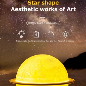 Home Use Planet Shape LED Night Light Ultrasonic <b>Aroma</b> Essential Oil <b>Diffuser</b> Aromatherapy Air Humidifier - Product Image 2