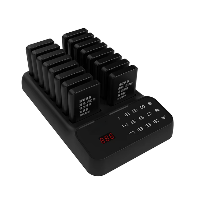 Rectangle 16 Pager Restaurant System Vibration Pagers and Table Food Buzzer Wireless Call Small Wireless Restaurant Pager 16