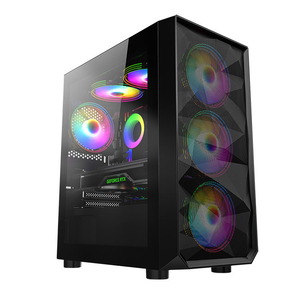 X06 Micro ATX Pc boîtier en verre trempé Torres Y Cajas <span class=keywords><strong>De</strong></span> <span class=keywords><strong>La</strong></span> Computadora boîtiers d'ordinateur <span class=keywords><strong>de</strong></span> jeu avec tours intermédiaires en métal - Product Image 2