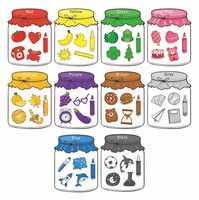 Autocollants magnétiques pour réfrigérateur, classés par couleur, jouets interactifs pour tableau blanc, autocollants magnétiques amusants pour réfrigérateur.