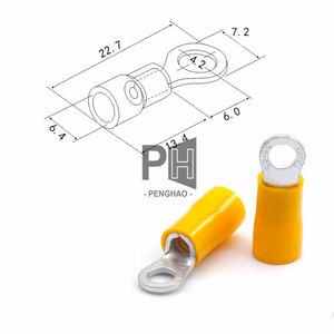 Connecteur <span class=keywords><strong>de</strong></span> <span class=keywords><strong>fil</strong></span> <span class=keywords><strong>de</strong></span> câble électrique isolé par borne à sertir à anneau rouge M3-M8 professionnel pour OEM d'applications robustes 22-16AWG - Product Image 2