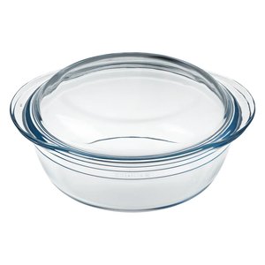 Plato para hornear de vidrio borosilicato (27x23x11cm) con tapa 0,7 lt Transparente 208AC00 2043 - Product Image 1