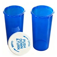 Flacons pharmaceutiques en plastique PP ambré en gros, résistants aux enfants, avec bouchon CRC réversible, logo personnalisé, plusieurs tailles, conteneur de stockage de pilules