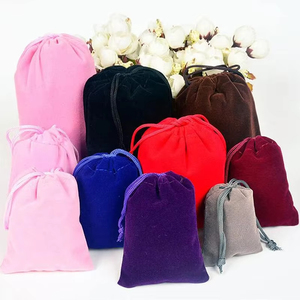 Promotional Custom Logo Velvet Drawstring Bag Cloth <b>Gift</b> Storage Velvet Jewelry Pouch for Jewelry Wedding Party Candy Velvet Bag - Product Image 4