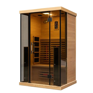 2 orang ruang Sauna inframerah WiFi pengendalian pintar terapi cahaya merah dengan Interior kayu Premium - Product Image 3