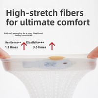 Chaussettes d'été fines en maille anti-moustiques à motif de dessin animé pour bébés de 0 à 13 ans, en coton à fibres longues sans coutures, non compressives