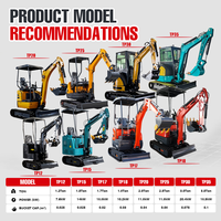 Mini-excavatrice TP15 de 1,5 tonne certifiée EPA, petite pelle compacte sur chenilles avec moteur Yanmar Kubota, machine de terrassement de 1500 kg