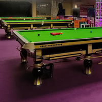 Table de billard de luxe de 12 pieds pour tournoi, avec plateau en ardoise, pieds en bois massif et retour automatique des billes, idéale pour les clubs