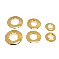 Personnalisé Métal 9mm 11mm 14mm Double Rond En Alliage de Zinc Arc-en-ciel Or Anneaux dans Oeillets Ovales Logo Gravé pour Sac À Main/Sac