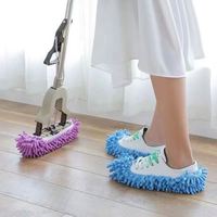Chaussons en microfibre unisexes, chaussons de maison, nettoyage des sols, serpillière pour les pieds, outil de nettoyage de la poussière des sols, chaussons pour hommes et femmes