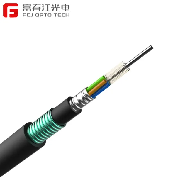 Örgülü kolay geçmeli boru optik kablo G652D Singlemode Fiber optik kablo GYTA/GYTS optik kablo üreticileri