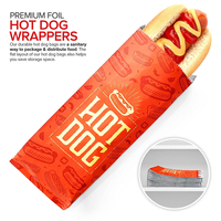 Sac d'Emballage Personnalisé Jetable en Feuille d'Aluminium Ingraissable de Qualité Restauration pour Burgers et Hot-Dogs de Fast-Food