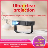 Mini projecteur LED CRT mural pour chambre à coucher avec résolution 1080P, Android 13 US pour home cinéma