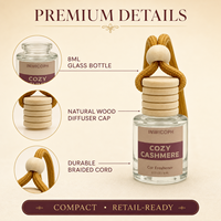 Diffuseur de parfum liquide en bouteille de verre suspendue avec logo personnalisé pour voiture, maison, bureau, hôtel, OEM, ODM, 100g, vente en gros