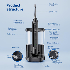 Hydropulseur <span class=keywords><strong>dentaire</strong></span> et brosse à <span class=keywords><strong>dents</strong></span> électrique Combo 500ML Brosse à <span class=keywords><strong>dents</strong></span> professionnelle Rechargeable <span class=keywords><strong>Dents</strong></span> Cleaner Picks - Product Image 4