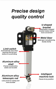 Attuatore Lineare Corsa 50mm Mini Cilindro Elettrico Asta di Spinta DC6/12/24V 6.4-188N Micro Motore di Spinta Lineare per Automazione Remota - Product Image 4