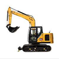 Excavator Crawler Hidrolik SY95C 9t Berkualitas Tinggi dengan Bucket 0.39m³ Excavator Kecil untuk Konstruksi dan Pemindahan Tanah