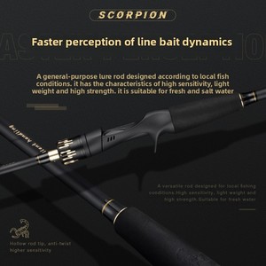 Canne à pêche Haodun M <span class=keywords><strong>Tuning</strong></span> Lure Rod MH Hardness Black pour micro-objets, bouche de cheval, longue portée, pour la pêche en rivière/lac/rivière - Product Image 4