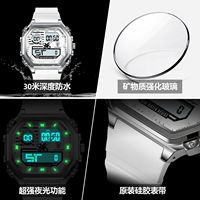 Montre électronique multifonctionnelle pour homme, style dessin animé, simple, étanche, lumineuse, à quartz, avec bracelet en silicone