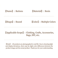 Kancing Jahit Premium 4 Lubang Bentuk Hati Persegi Jamur Berlian Resin Eco Flatback 8mm-50mm Dapat Dicuci Dapat Diwarnai Dapat Disesuaikan untuk Pakaian