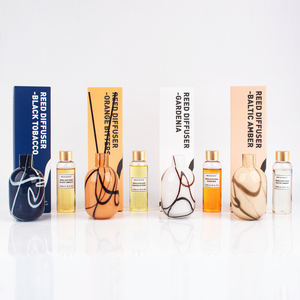 Mescente sang trọng hổ phách chai thủy tinh làm mát không khí sậy khuếch tán và Nến thơm với thanh và hộp - Product Image 3