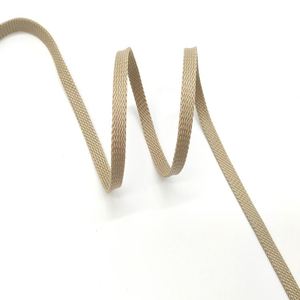 Custom 5 mm Flat Cord Polyester Cotton Flat Braided Cord <b>Small</b> Size Flat Cord - Product Image 1