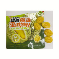 Halal Fruit Gelei Snoepjes In Verschillende Vormen Durian Smaak Peelbare Zoete Gummy Met Echt Vruchtensap Verpakt In Een Zak