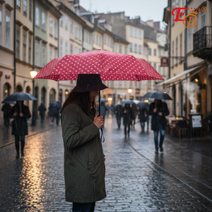 38\" Auto Open Short <b>Automatic</b> <b>Umbrella</b> 60PCS/CS 190t Three-Folding Promotional Rain Protection Umprella - Product Image 5