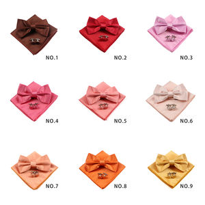 ชุดโบว์หูกระต่ายผ้าโพลีเอสเตอร์สีเขียวสีชมพูสีฟ้าสำหรับผู้ชายงานแต่งงานหูกระต่ายผ้าเช็ดหน้าสำหรับงานปาร์ตี้ของขวัญเสื้อเชิ๊ต - Product Image 2