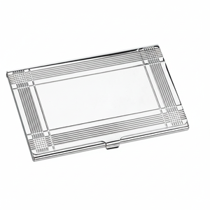 Porta Biglietti da Visita Marvin Personalizzabile con Logo, in Vera Pelle Bovina, Grande Formato, Durevole, in Alluminio e Materiale PU - Product Image 2
