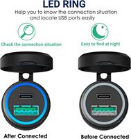 Chargeur de moto étanche 30W QC3.0, adaptateur d'alimentation USB C-Type PD, prise Hella DIN, chargeur rapide