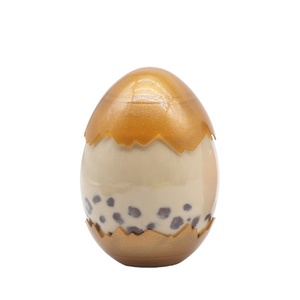 Disposable egg shape plastic PET bottle 500ml Plastic Cup for juice and bubble milk tea cup gold black yellow color