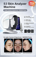Analyseur de peau 3D professionnel, scanner cutané IA avec imagerie tridimensionnelle, 5 modes de test, microscope capillaire