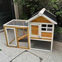 Grande cage à lapins en bois et enclos extérieur pour animaux de compagnie, poulailler avec grand espace