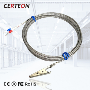 Sonda termopar tipo K de contacto superficial alta precisión cable 1M a 5M sensor 0 a 600°C - Product Image 1