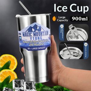 Ice <b>Cup</b> 304 Stainless Steel Large Capacity Vacuum Insulated Customizable Portable Car Big Belly Students <b>Cold</b> Retention - Product Image 2