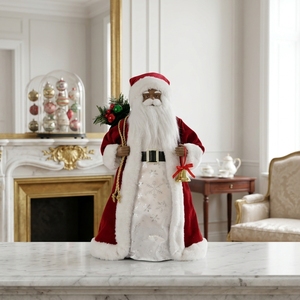 Décoration de Noël Père Noël <span class=keywords><strong>Noir</strong></span>, Personnage Ethnique Afro-Américain pour Fêtes Multiculturelles - Product Image 2