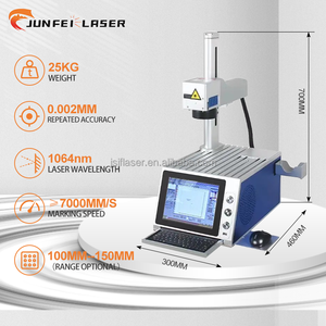 JUNFEI Desktop-Lasermarkiermaschinen 20W 30W 50W Kompakte 2.5D-Faserlaser für Metall, Glas, Messing Tiefengravur - Product Image 3