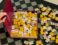 Amerikanisches Luxus-Acryl-Mahjong-Set Hochwertiges Modernes Design Handgefertigt Umweltfreundlich Indoor 4-Spieler-Spiele Unterhaltung |